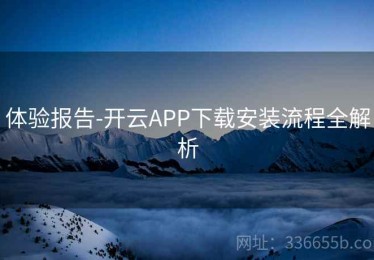 体验报告-开云APP下载安装流程全解析