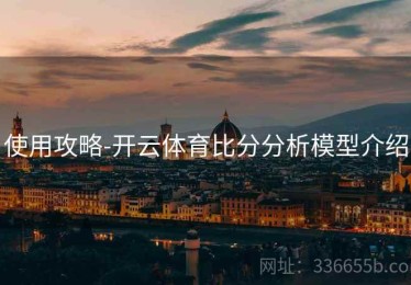 使用攻略-开云体育比分分析模型介绍