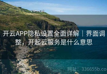 开云APP隐私设置全面详解｜界面调整，开起云服务是什么意思