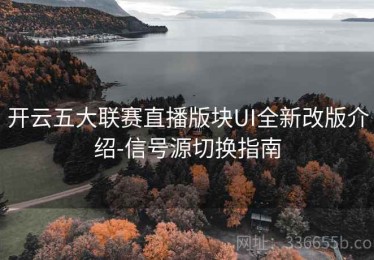 开云五大联赛直播版块UI全新改版介绍-信号源切换指南