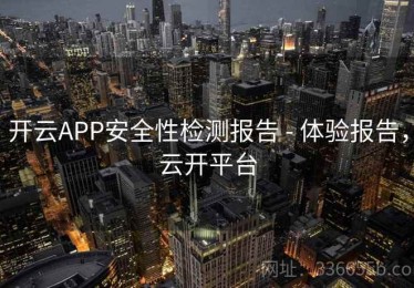 开云APP安全性检测报告 - 体验报告，云开平台