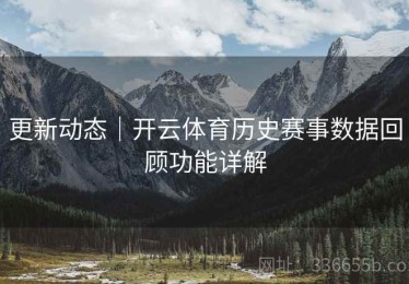 更新动态｜开云体育历史赛事数据回顾功能详解
