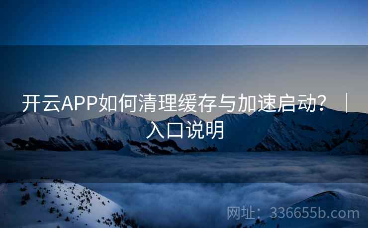 开云APP如何清理缓存与加速启动？｜入口说明