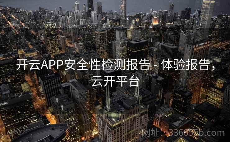开云APP安全性检测报告 - 体验报告，云开平台