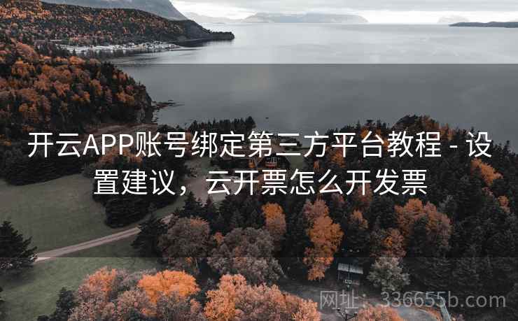 开云APP账号绑定第三方平台教程 - 设置建议，云开票怎么开发票
