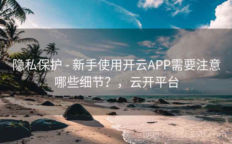 隐私保护 - 新手使用开云APP需要注意哪些细节？，云开平台